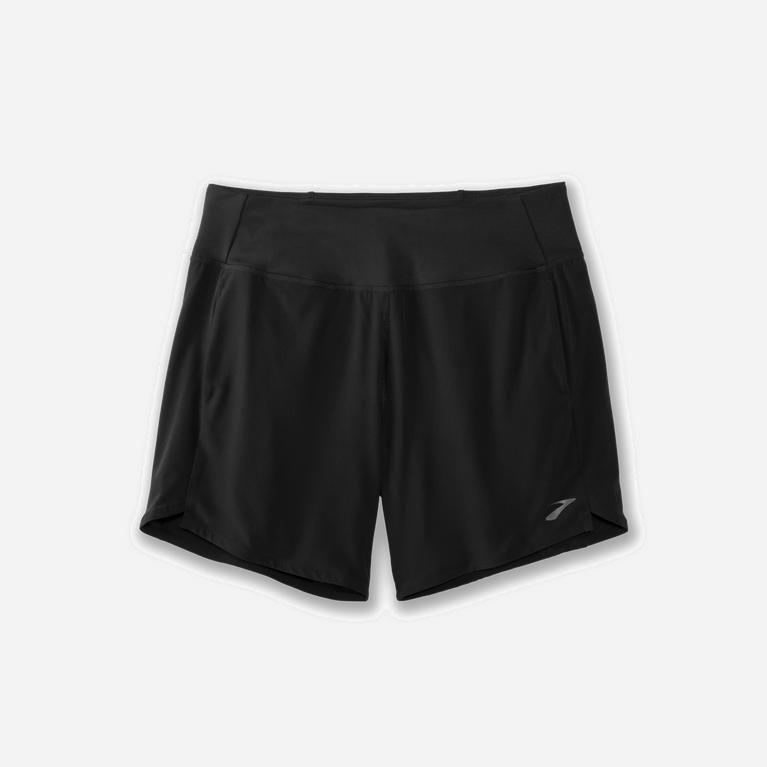 Brooks Chaser 7 Womens Running Shorts - Black - Philippines (430518JIO)